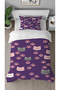 Sweet Cats Patterned Digital Printed Special Design Single Stylish Children's Duvet Cover Set Without Sheets