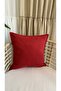 Pearl Velvet Textured Red Plain Throw Pillow Cover 1 Piece
