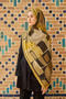 Wise Cotton Modal Shawl - Oil Green - 3