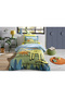 Dino Zoo Single Fitted Sheet Duvet Cover Set - 4