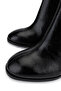 Women's Faux Leather Black Patent Leather Heeled Boots - 3