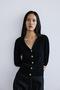 V-Neck Black Knitwear Cardigan - 4
