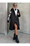 Asymmetrical Cut Printed Coat