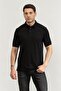 Logo Printed Cotton Regular Fit Buttoned Polo Neck t Shirt Men's Polo Collar t Shirt X