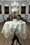 French Lace Linen Fiskos, Gardenia Fabric Fiskos 100X100Cm