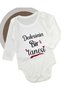 Long-Sleeved, 100% Cotton Baby Snap-On Bodysuit / Romper / Undershirt with the Print of One of His Grandfather's Children. - 2