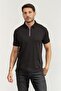 Men's Polo Neck T-Shirt Black
