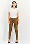 Women Skinny Fit Plain Stretchable Jeans, Brown - 4