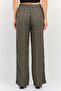 Women Regular Fit Drawstring Animal Print Wide Leg Pants, Multicolor - 4