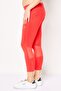 Women Tight Fit Brand Logo Running Leggings, Red - 3