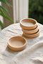 Amfi Shaped Wooden Snack Bowl Set (4 Pieces) - 3