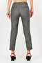 Women Cigarette Fit Houndstooth Print Dress Pants, Multicolor - 2