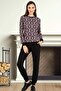 Winter Patterned Thick Pajama Set Jacquard Fabric 79-24