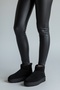 Women's Boots Suede Fur Lined Thick Sole Mini Short Ankle Casual Boots - 5