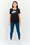Women Sportswear Fit Short Sleeve Outdoor T Shirt, Black - 4