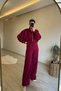 Women's Zippered Oversized Sweat and High-Waisted Sweatpants Set Nm018 - 4