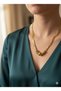 Gold Color 4 Chain Stainless Steel Ball Detailed Women's Steel Necklace Non-Tarnish Gold Necklace - 6