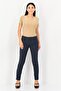 Women Cigarette Fit Plaid Straight Leg Semi Formal Pants, Dark Grey - 2