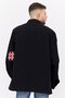 Men Embroidered Logo jacket Shirt, Black - 3