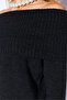 Black Soft Textured Open Shoulder Madonna Collar Women's Sweater |   Mkw539428-01 - 3