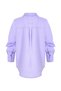 100% Linen Double Pocket Oversize Long Sleeve Lilac Women's Shirt - Liva - 5