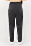 Women Cigarette Fit Washed Stretchable Belted Jeans, Grey - 3