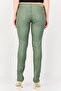 Women Skinny Fit Mid Rise Plain Stretchable Jeans, Green - 3