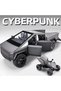 1/32 Tesla Cybertruck Pickup Metal Model Off Road Collection Pull and Drop with Sound and Light (Without Box)
