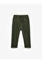 Basic Fleece-Lined Cotton Sweatpants with Pockets and Lace-Up Waist