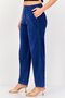 Women Regular Fit Textured Wide Leg Pants, Blue - 2