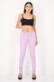 Women Regular Fit Solid Chino Pants, Dusty Purple - 4