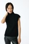 Hakim Yaka Black Knitwear Blouse