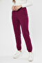 Women's Three-Thread Knitted Winter Jogger Sweatpants with Elastic Waist and Cuffs – Warm, Soft, and Stylish Design - 4