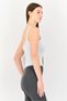 Women Tight Fit One Shoulder Sleeve Outdoor Tank Top, Dusty Blue - 2