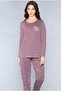 Long Sleeve Seasonal Pajama Set Viscose 790-53 - 2