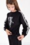 Black Text Printed Cargo Pocket Detailed Girls' Suit 22775 - 3