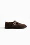 Arabella Women's Suede Buckle Detailed Casual Loafer Shoes - 8