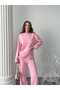 Lace Detailed Oversize Wide Leg Modal Fabric Tracksuit Set - 3
