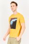 Men Crew Neck Short Sleeve Brand Logo T-Shirt, Multicolor - 3