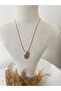 Jeweler Model Evil Eye Beaded Letter Steel Necklace - 2