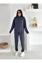 Women's Half-Zip Model Elastic Waist Narrow Leg Sweatpants Set