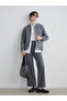 Lcw Vision Gray Stand Collar Women's Cashmere Jacket W57006Z8 - 2