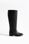 Eldon Black Matte Pointed Toe Women's Short Heeled Boots - 7