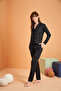 Pjs 28042 women's long sleeve button down pajama set - 2