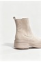 |   En |   Comfort Mold Thick Sole Beige Suede Chelsea Boots - 6