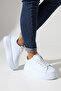 Women's White Thick Sole Daily Comfortable Sports Shoes |   Soft Sole, Comfortable and Stylish Sneaker Model - 3
