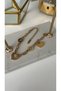 Steel Gold Heart Charm Detailed Bracelet - 2
