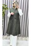 Women's Plus Size Comfortable Fit Ottoman Fabric Four Seasons Steel Knitted Vest - 5