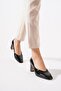 Deslan Kroka Printed Women's Heeled Shoes Black Snake - 3