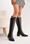Neru Cut-Off Ankle Boots for Women Genuine Leather Boots Black Skin - 3